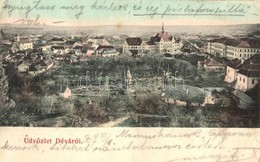 T2/T3 1907 Déva, Deva; Látkép A Vártól. Kiadja Hirsch Adolf / General View From The Castle Hill (Rb) - Zonder Classificatie