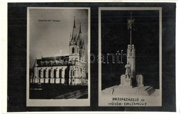 * T2 1941 Ditró, Gyergyóditró, Ditrau; Római Katolikus Templom, Országzászló és Hősök Emlékműve / Catholic Church, Hunga - Zonder Classificatie