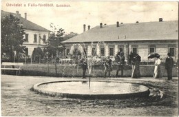 T2 1905 Félixfürdő, Baile Felix; Szökőkút. Kiadja Engel József / Fountain - Zonder Classificatie