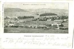 T4 1899 Gurahonc, Honctő, Gurahont; Kilátás A Jószáshelyi Hegyről, Vasútállomás, Cementgyár, Iparvasút, Fűrésztelep, Vag - Zonder Classificatie