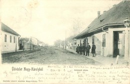 T2 1902 Nagykároly, Carei; Kalmand Utca, üzlet, Kocsma. Kiadja Csókás László / Street View, Shop, Inn - Zonder Classificatie