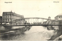 T2 1913 Nagyvárad, Oradea; Körös Híd, üzletek, Zsinagóga / Bridge Across Raul Cris, Shops, Synagogue - Zonder Classificatie