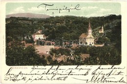 T2 1902 Oravicabánya, Oravica, Oravita; Látkép, Görögkeleti Ortodox Templom. Kiadja Eisele & Lenz / View With The Greek  - Zonder Classificatie