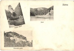 T2/T3 Zalatna, Zlatna; Piatra Caprei, Jezer, Detunata Goala / Szikla, Tó / Rocks And Lake - Zonder Classificatie