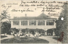 1908 Bártfa, Bártfafürdő, Bardejovské Kúpele, Bardejov; Tejcsarnok, Kert. Kiadja Divald Adolf 225. / Restaurant, Milk Ha - Unclassified