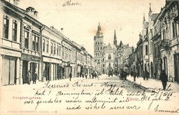 * T2/T3 1901 Kassa, Kosice; Forgách Utca, Dóm, Székesegyház, Friedman Vilmos üzlete. Divald Műintézetéből 6. / Street Vi - Zonder Classificatie