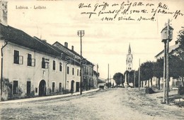 T2 Leibic, Leibitz, Lubica; Fő Utca, Templom. Kiadja G. Jilovsky / Main Street, Church - Zonder Classificatie