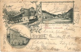 T2/T3 1901 Leibic, Leibitz, Lubica; Híd Utca, Kénfürdő, Sas Szálloda. Fábry Gusztáv Kiadása / Bruckgasse, Schwefelbad, H - Zonder Classificatie