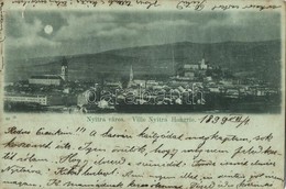 * T3 1899 Nyitra, Nitra; Látkép, Püspöki Vár / Zámok / General View, Bishop's Castle (szakadás / Tear) - Zonder Classificatie