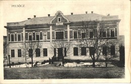 T2/T3 Pelsőc, Pelsücz, Plesivec; Vasúti Szálloda Télen. Héregi János Szállodatulajdonos Kiadása / Railway Hotel In Winte - Zonder Classificatie