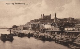 ** T2 Pozsony, Pressburg, Bratislava; Vár, Kikötő, Hajók / Castle, Port, Ships - Zonder Classificatie