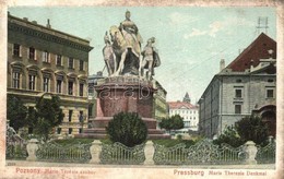 T2/T3 Pozsony, Pressburg, Bratislava; Mária Terézia Szobor. 'Bediene Dich Allein' / Maria Theresia Denkmal / Maria There - Zonder Classificatie