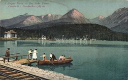 ** T2/T3 Tátra, Tatry; Csorba Tó, 'Gizella' Evezőscsónak, Csónakázók / Strbské Pleso / Lake, Rowing Boats (fl) - Zonder Classificatie