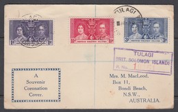 British Solomon Islands Coronation Set On 1948 Registered Cover Tulagi - Islas Salomón (...-1978)