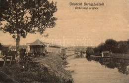 ** T2/T3 Beregszász, Berehove; Vérke Folyó Részlete, Híd. W. L. 1929. / Verke Riverbank, Bridge (EK) - Unclassified