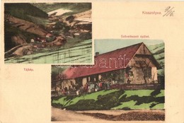 T2 1913 Kisszolyva, Szkotárszke, Skotarska; Tájkép, Szövetkezeti üzlet épülete / General View, Cooperative Shop - Ohne Zuordnung