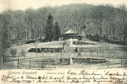 T2 1904 Ungvár, Uzshorod, Uzhorod; Nevickei Tájkép, Emlékoszlop. Feuerlicht Testvérek Kiadása / Park In Nevytske, Monume - Ohne Zuordnung