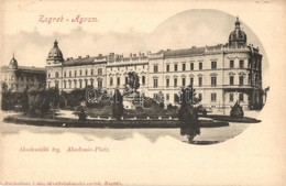 ** T1 Zagreb, Agram, Zágráb; Akademicki Trg / Akademie Platz / Academy Square - Zonder Classificatie