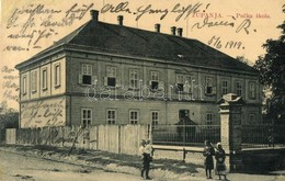 * T3 1919 Zsupanya, Zupanja; Iskola. W.L. Bp. 3706. / Pucka Skola / School (r) - Zonder Classificatie