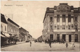 T2 Pancsova, Pancevo; Népbank, Gyógyszertár, Juba és Csányi és Stefanie Kalmár üzlete / Street View With Shops, Bank And - Unclassified