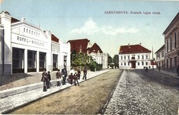 T2 1917 Csáktornya, Cakovec; Kossuth Lajos Utca, Royal Kávéház / Street View With Cafe - Unclassified