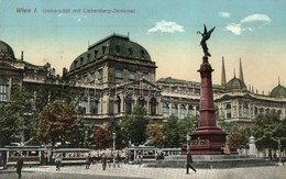 T2/T3 Vienna, Wien I. Universität Mit Liebenberg-Denkmal / University, Tram, Monument (EK) - Unclassified