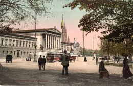 T2/T3 Vienna, Wien I. Franzensring Und Parliament / Street View, Austrian Parliament, Trams (EK) - Unclassified