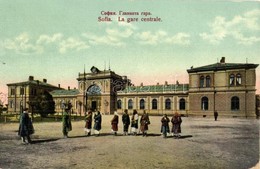T2/T3 Sofiya, Sofia; La Gare Centrale / Railway Station + 1916 M. Kir. Orsovai Népfelkelő Gyalogezred 2/VII Zlj. Parancs - Zonder Classificatie