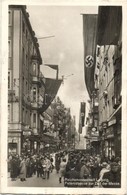 * T2/T3 Leipzig, Reichsmessestadt, Petersstrasse Zur Zeit Der Messe / Imperial Trade Fair City, Shops With Swastika Flag - Unclassified