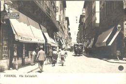 ** T2 Firenze, Via Calzatoli / Street View, Bicycle, Omnibus, Shops Of Anderson, Pineider - Unclassified