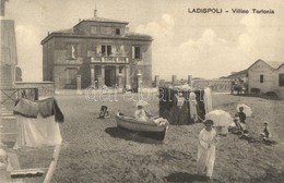 ** T1/T2 Ladispoli, Villino Torlonia / Villa, Beach, Bathing People, Boat - Unclassified