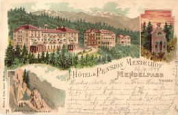 * T2/T3 1898 Passo Della Mendola, Mendelpass, Mendel Pass (Südtirol); Hotel & Pension Mendelhof, H. Spreter Besitzer.  M - Zonder Classificatie