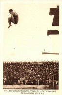 ** T1 1928 Amsterdam, Olympische Spelen. Schoonspringen (Finale) De Winnaar Desjardins (USA) / 1928 Summer Olympics. Div - Unclassified