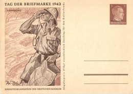 ** T2/T3 1942 Tag Der Briefmarke, Afrikakorps. Einheitsorganisation Der Deutschen Sammler / WWII Day Of The German Stamp - Zonder Classificatie