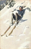 T2/T3 1910 Winter Sport, Skiing. Serie 574. S: O. Merté (fl) - Ohne Zuordnung