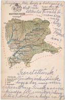 T2/T3 Beszterce-Naszód Vármegye Térképe; Kiadja Károlyi Gy. / Map Of Beszterce-Naszód County (EK) - Ohne Zuordnung