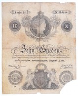 1841. 10G 'Privilegirte Oesterreichische Natonal Bank' Korabeli Hamisítvány T:III-,IV
Austrian Empire 10 Gulden 'Privile - Unclassified