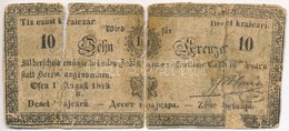 1849. 10kr 'Almásy' T:IV 
Hungary 1849. 10 Krajczár 'Almásy' C:G 
Adamo G101 - Ohne Zuordnung