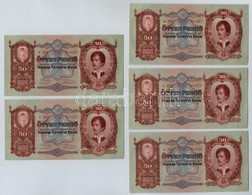 1932. 50P (5x) Sorszámkövetők, Nyomdai Papírránc T:I
Adamo P14 - Zonder Classificatie