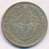 1938. 2P Ag 'Madonna' T:2 Patina 
Adamo P7 - Zonder Classificatie