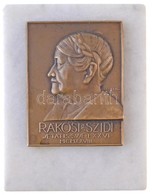 Csillag István (1881-1968) 1928. 'Rákosi Szidi -  Aetatis Svae' Br Plakett Márvány Alapon (59x76mm) T:2  Hungary 1928. ' - Zonder Classificatie