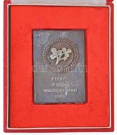 1967. 'III. Országos Virágkötészeti Verseny Gyula' Fém Plakett Tokban (74,5x53,5mm) T:2 Patina - Zonder Classificatie