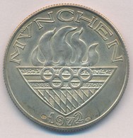 1972. 'Olimpia - München' Jelzett Ag Emlékérem. Szign.: KD (16,5g/0.925/32mm) T:2 - Zonder Classificatie