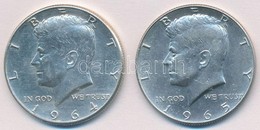 Amerikai Egyesült Államok 1964-1965. 1/2$ Ag 'Kennedy' (2xklf) T:1-
USA 1964-1965. 1/2 Dollar Ag 'Kennedy' (2xdiff) C:AU - Zonder Classificatie