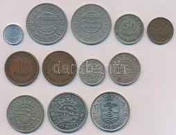 Angola 1922-1974. 10c-20E (12xklf) T:2,2-
Angola 1922-1974. 10 Centavos - 20  Escudos (12xdiff) C:XF,VF - Ohne Zuordnung