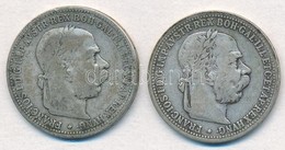Ausztria 1893-1894. 1K Ag 'Ferenc József' (2xklf) T:2-,3 Austria 1893-1894. 1 Corona Ag 'Franz Joseph' (2xdiff) C:VF,F - Zonder Classificatie