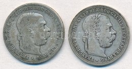 Ausztria 1893-1894. 1K Ag 'Ferenc József' (2xklf) T:2-,3 Austria 1893-1894. 1 Corona Ag 'Franz Joseph' (2xdiff) C:VF,F - Ohne Zuordnung