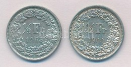 Svájc 1963B 1/2Fr Ag + 1964B 1/2Fr T:2,2-
Switzerland 1963B 1/2 Franc Ag + 1964B 1/2 Franc Ag C:XF,VF - Zonder Classificatie