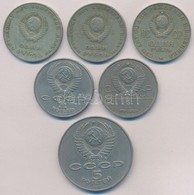 Szovjetunió 1967-1987. 1R (5x) + 5R T:2,2-
Soviet Union 1967-1987. 1 Ruble (5x) + 5 Rubles C:XF,VF - Zonder Classificatie