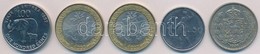 5db-os Vegyes Külföldi Fémpénz Tétel, Közte Eritrea 1991. 100c; Románia 1936. 100L T:1-,2
5pcs Of Various Coins, Includi - Zonder Classificatie